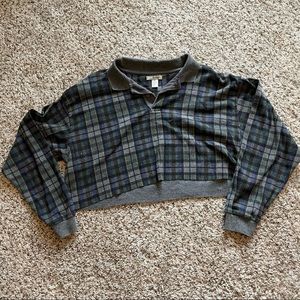 Crop long sleeve vintage top